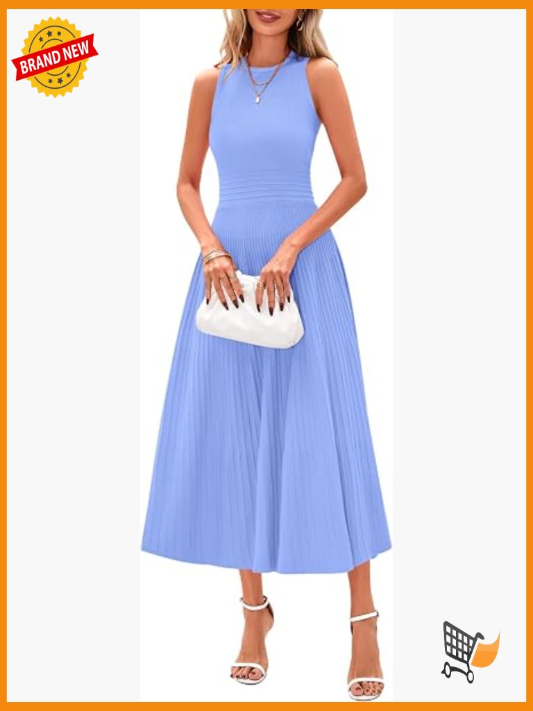 Sleeveless Midi A-Line Cocktail Dress For Women